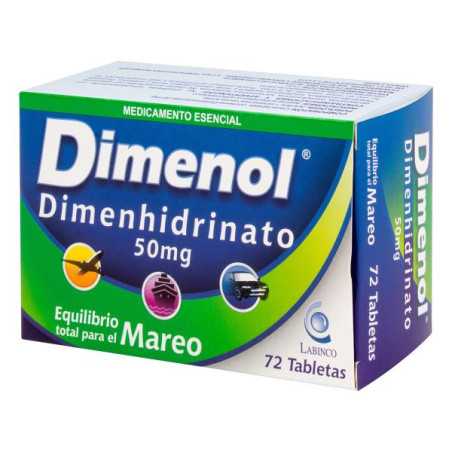DIMENOL 50 MGS X 72 TBS (PUMCV) (DIMENHIDRINATO)