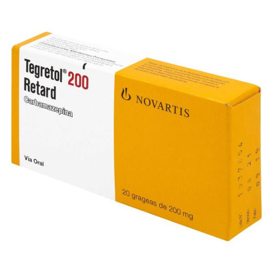 TEGRETOL RETARD 200 MG 20 TBS CARBAMAZEPINA TEGRETOL RETARD 200 MG 20 TBS CARBAMAZEPINA