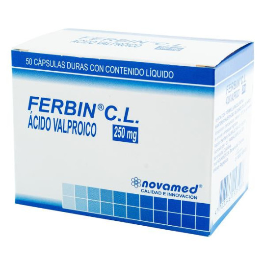 FERBIN CL 250 MG 50 CAPSULAS ACIDO VALPROICO FERBIN CL 250 MG 50 CAPSULAS ACIDO VALPROICO