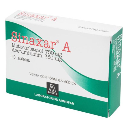 SINAXAR A X 20 TBS METOCARBAMOL SINAXAR A X 20 TBS METOCARBAMOL