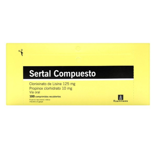 SERTAL COMPUESTO 100 COMPRIMIDOS (A) PROPINOX Y CLONIXINATO DE LISINA