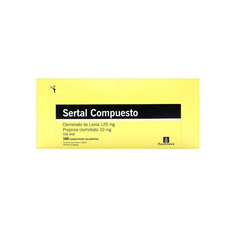SERTAL COMPUESTO 100 COMPRIMIDOS (A) PROPINOX Y CLONIXINATO DE LISINA