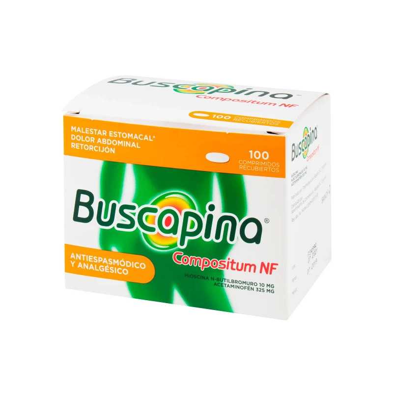 BUSCAPINA NF COMPOSITUM 325/10MG 100 TBS HIOSCINA BUTIL BROM