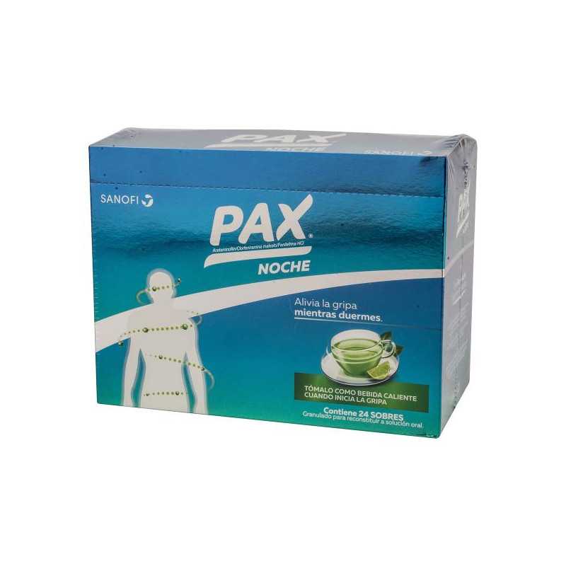 PAX CALIENTE NOCHE LIMON 24 SBS ACETAMINOFEN-CLORFENIRAMINA