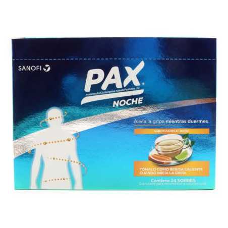 PAX CALIENTE NOCHE PANELA 24 SBS ACETAMINOFEN-PSEUDOEFEDRINA