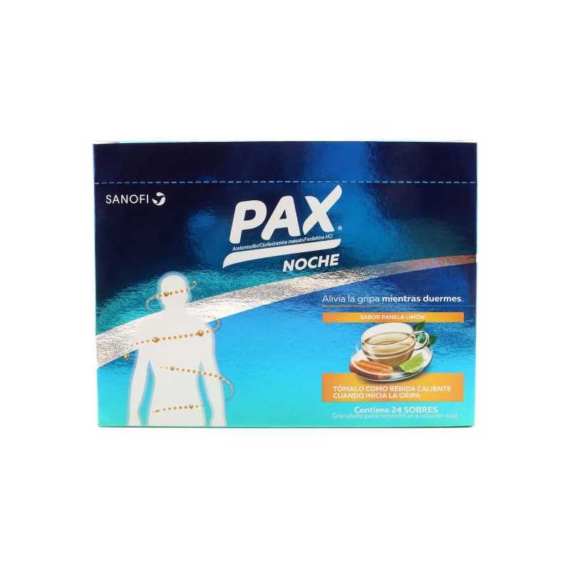 PAX CALIENTE NOCHE PANELA 24 SBS ACETAMINOFEN-PSEUDOEFEDRINA