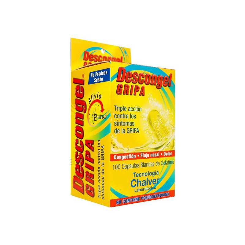 DESCONGEL GRIPA 100 CAP.BLANDA GELAT.(A) ASTEMIZOL-FENILPROPANOLAMINA.ACETAM.
