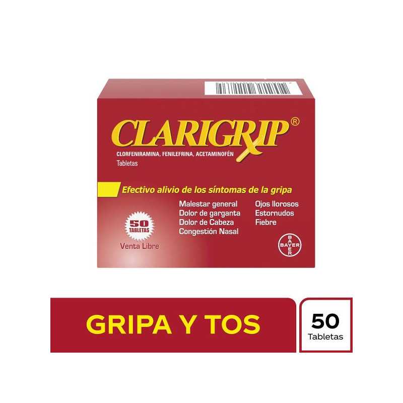 CLARIGRIP 50 TABLETAS(A) LORATADINA