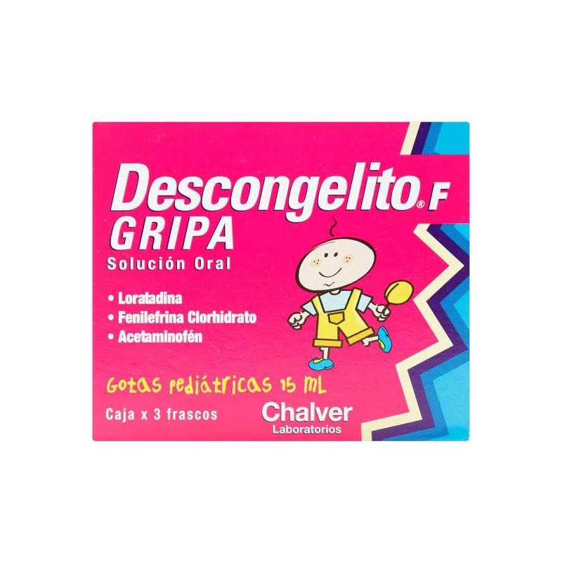 3 DESCONGELITO F GOTAS 15 MILILITROS LORATADINA-FENILPROPANOLAMINA