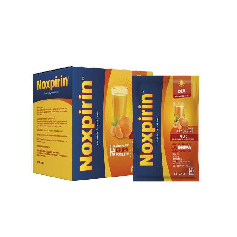 NOXPIRIN F JUGO DIA MANDARINA GRA.24 SBS ACETAMINOFEN-FENILEFRINA