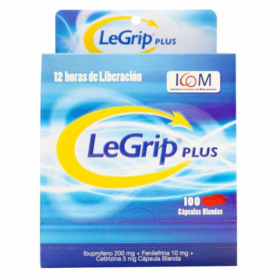 LEGRIP PLUS 100 CAPSULAS BLANDAS (PUMCV) (ANTIGRIPAL) LEGRIP PLUS 100 CAPSULAS BLANDAS (PUMCV) (ANTIGRIPAL)