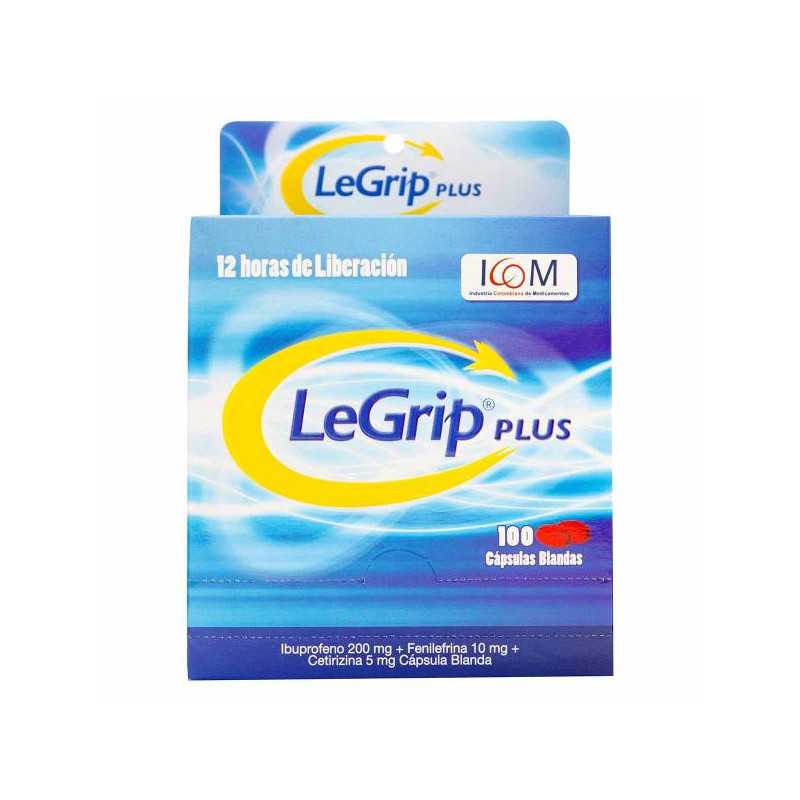LEGRIP PLUS 100 CAPSULAS BLANDAS (PUMCV) (ANTIGRIPAL) LEGRIP PLUS 100 CAPSULAS BLANDAS (PUMCV) (ANTIGRIPAL)