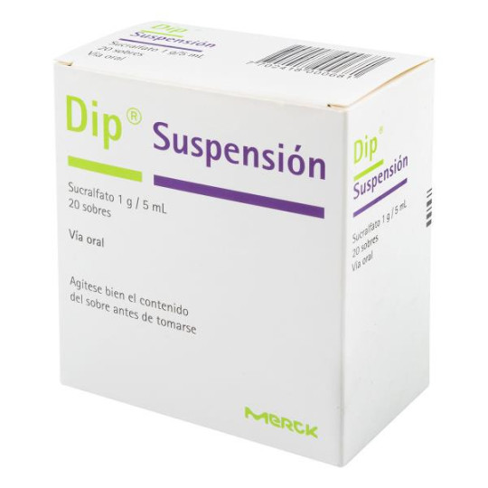 DIP SUSPENSION 5 ML 20 SBS SUCRALFATO DIP SUSPENSION 5 ML 20 SBS SUCRALFATO