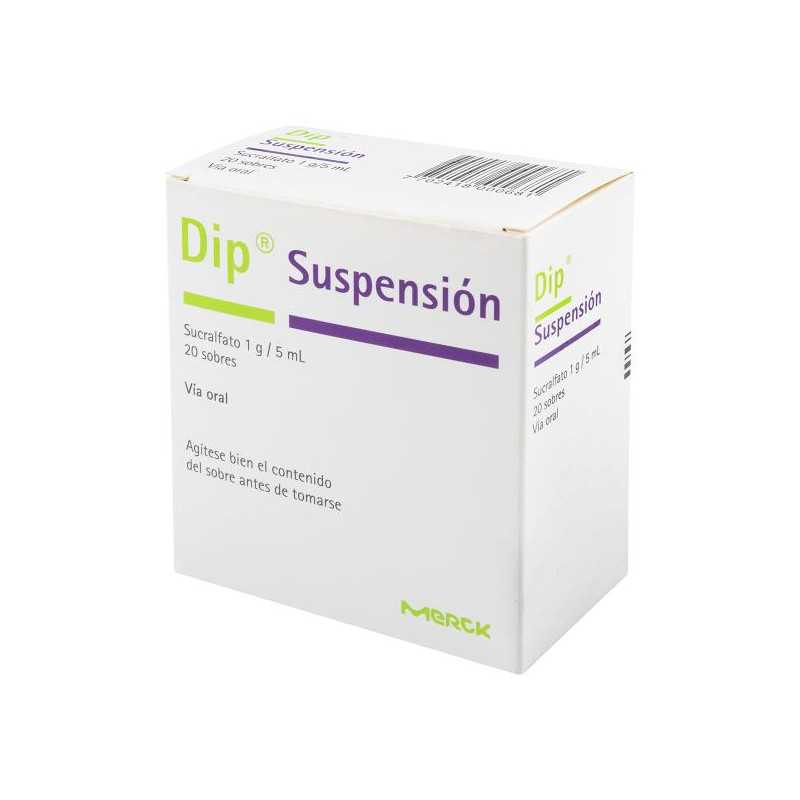 DIP SUSPENSION 5 ML 20 SBS SUCRALFATO DIP SUSPENSION 5 ML 20 SBS SUCRALFATO