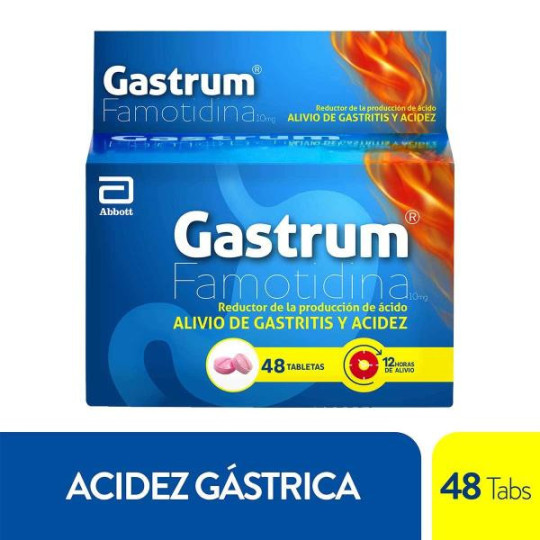 GASTRUM 10 MG 48 TABLETAS FAMOTIDINA GASTRUM 10 MG 48 TABLETAS FAMOTIDINA