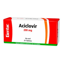 ACICLOVIR 200 MG 25 TABLETAS GF ACICLOVIR