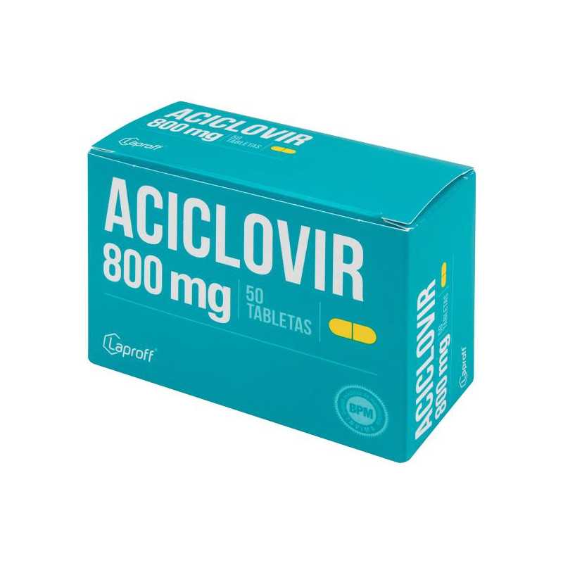 ACICLOVIR 800 MG 50 TABLETAS LP ACICLOVIR 