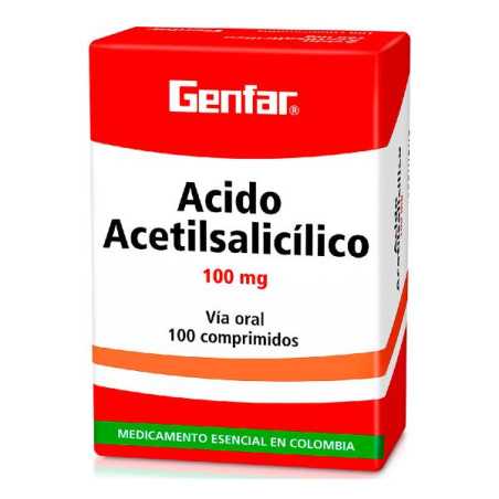 ACIDO ACETILSALICILICO 100 MG 100 TBS W ACETILSALICILICO ACIDO