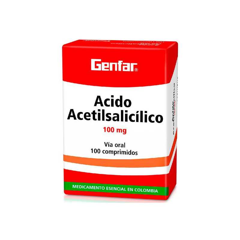 ACIDO ACETILSALICILICO 100 MG 100 TBS W ACETILSALICILICO ACIDO