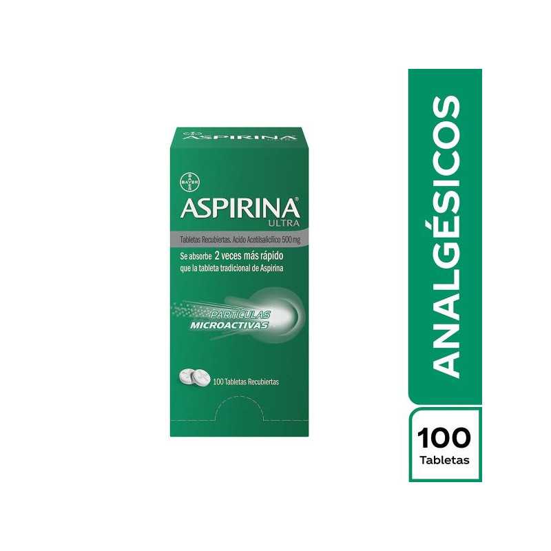 ASPIRINA ULTRA 500 MG 100 TABLETAS ACETILSALICILICO ACIDO