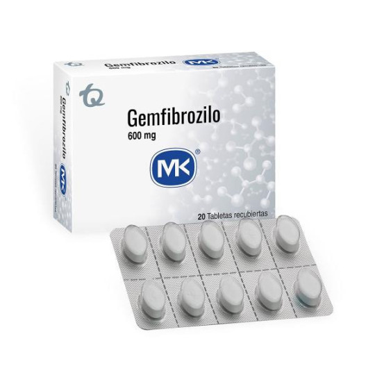 GEMFIBROZILO 600 MG 20 TABLETAS MK GEMFIBROSILO