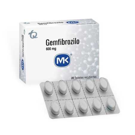 GEMFIBROZILO 600 MG 20 TABLETAS MK GEMFIBROSILO