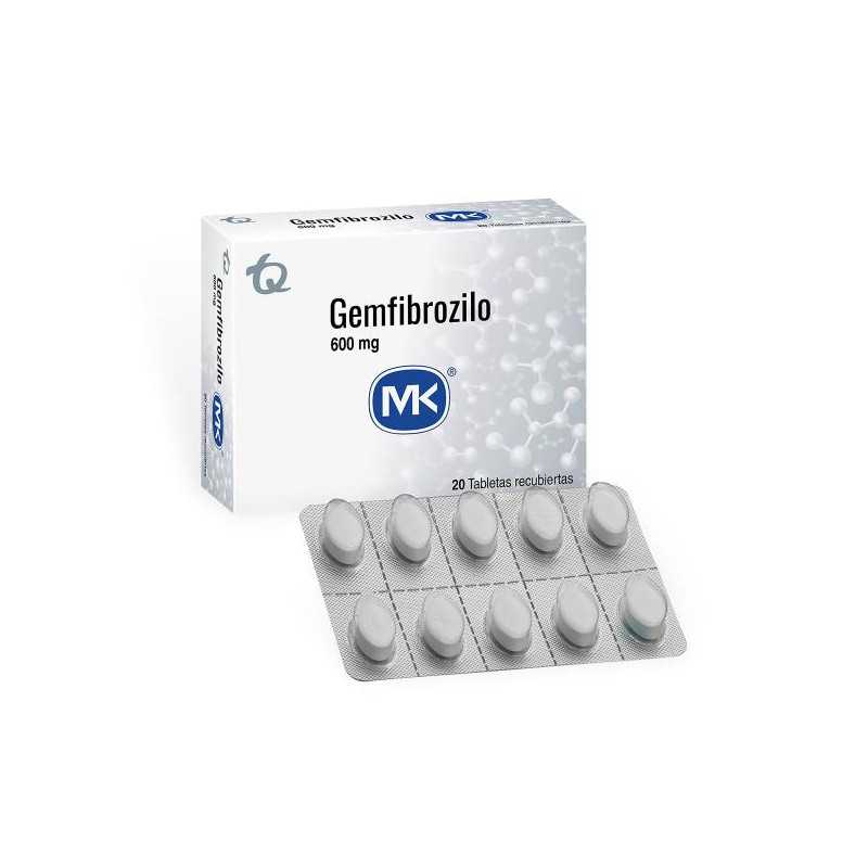 GEMFIBROZILO 600 MG 20 TABLETAS MK GEMFIBROSILO