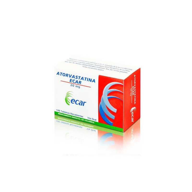 ATORVASTATINA 20 MG 100 TABLETAS EC ATORVASTATINA 