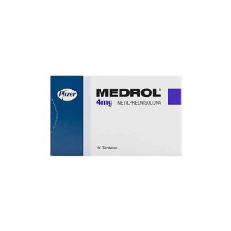 MEDROL 4 MG 30 TABLETAS METILPREDNISOLONA