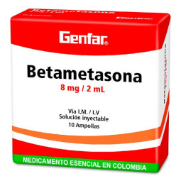 BETAMETASONA 8 MG 2 ML 10 AMPOLLAS GF BETAMETASONA