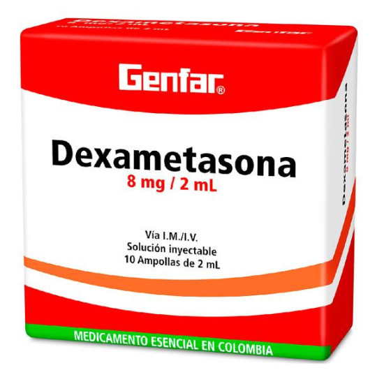 DEXAMETASONA 8 MG 2 ML 10 AMPOLLAS GF DEXAMETASONA DEXAMETASONA 8 MG 2 ML 10 AMPOLLAS GF DEXAMETASONA