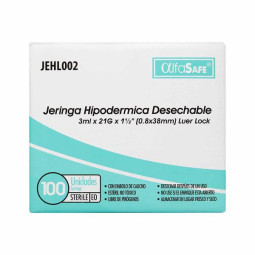 JERINGA ALFA 3P 3 ML 21X1 1/2 100 UDS JERINGAS