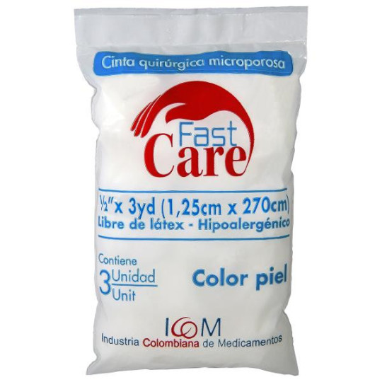 MICROPORE C.PIEL FAST CARE 1/2X3 3UDS ICOM (PUMCV)