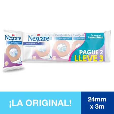 MICROPORE PIEL 24X3 BOLSA PG2 LL3 ESPARADRAPOS