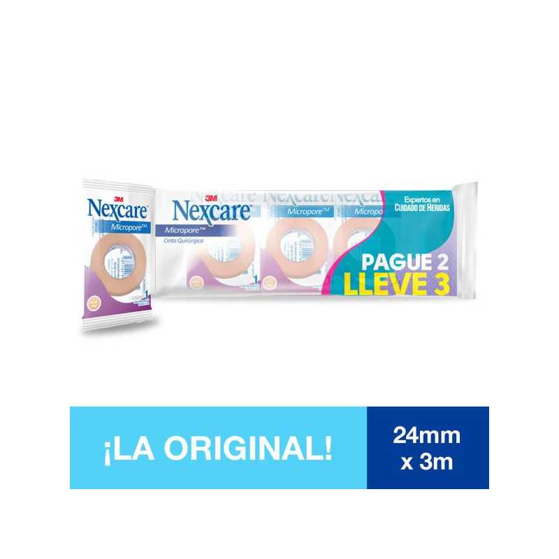 MICROPORE PIEL 24X3 BOLSA PG2 LL3 ESPARADRAPOS