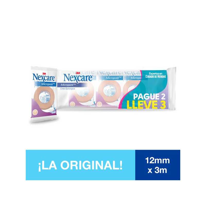 MICROPORE PIEL 12X3 BOLSA PG2 LL3 ESPARADRAPOS