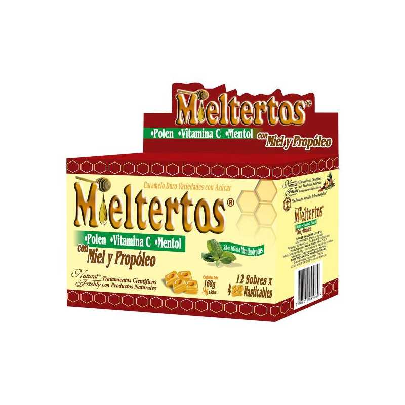 MIELTERTOS PASTILLAS MASTICABLES 12 SBS PROPOLEO Y VITAMINA C