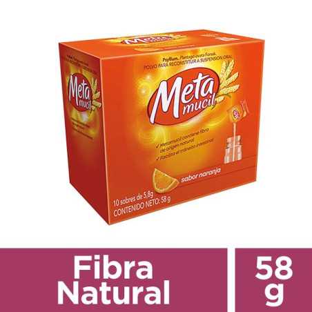 METAMUCIL FIBRA 5.8 GR 10 SOBRES LAXANTE