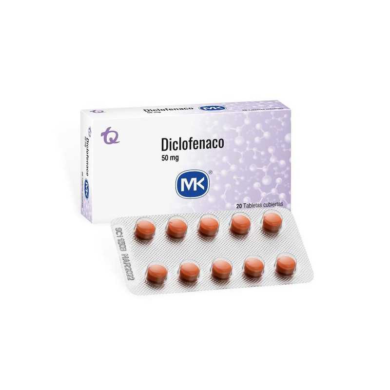 DICLOFENACO 50 MG 20 TABLETAS MK DICLOFENAC