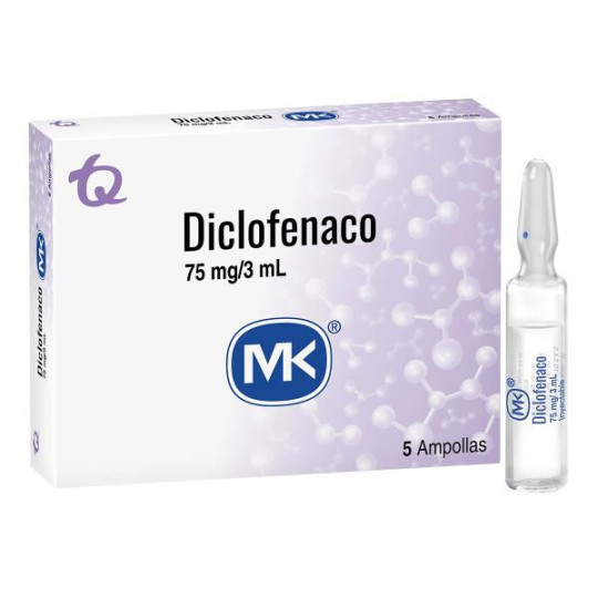 DICLOFENACO 75 MG/3ML X 5 AMP MK