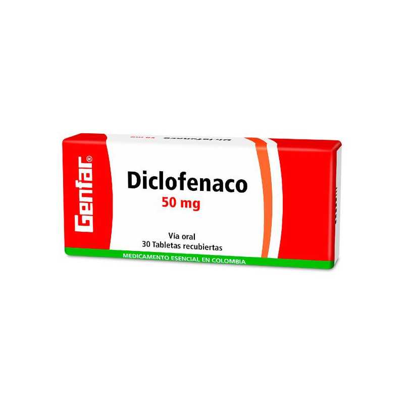 DICLOFENACO 50 MG 30 TABLETAS GF DICLOFENAC