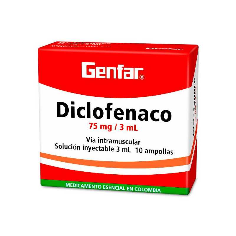 DICLOFENACO 75 MG 10 AMPOLLAS W DICLOFENAC