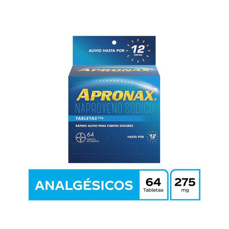 APRONAX 275 MG 64 TABLETAS NAPROXENO