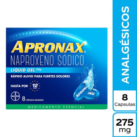 APRONAX LIQUID GEL 275 MG 8 CAPSULAS NAPROXENO