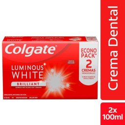2 CRE.DEN.COLGATE LUMIN.WHITE 75 ECO.PAC CREMAS