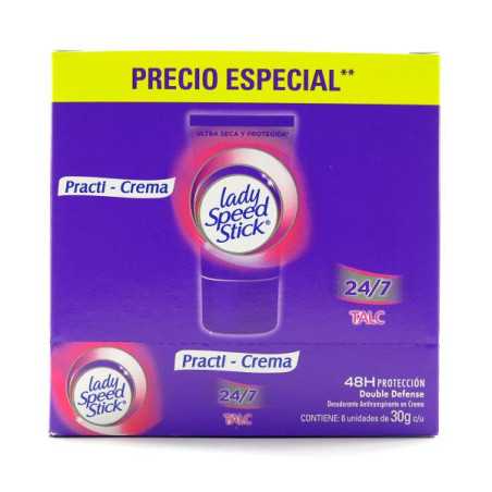 DTE.LADY S.S.TALC PR.CREMA 30GR 6UDS P.E CREMAS