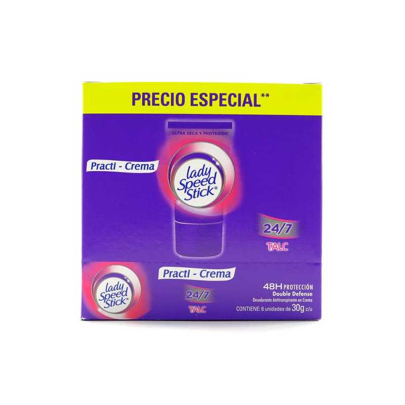 DTE.LADY S.S.TALC PR.CREMA 30GR 6UDS P.E CREMAS