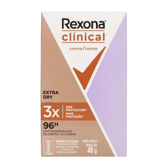 DTE.REXONA CLINI SOLID EXTRA DRY 48 GR M BARRAS