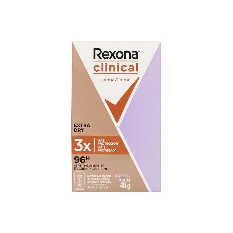 DTE.REXONA CLINI SOLID EXTRA DRY 48 GR M BARRAS