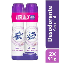 2 DTE.LADY SPRAY DERMA ACLARAD.91GR PACK DESODORANTE EN SPRAY